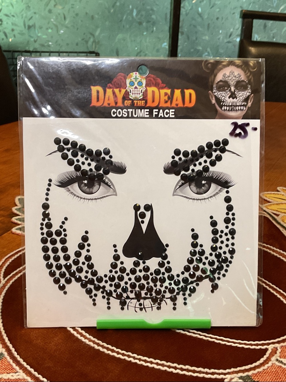Costume Face Gems - Black